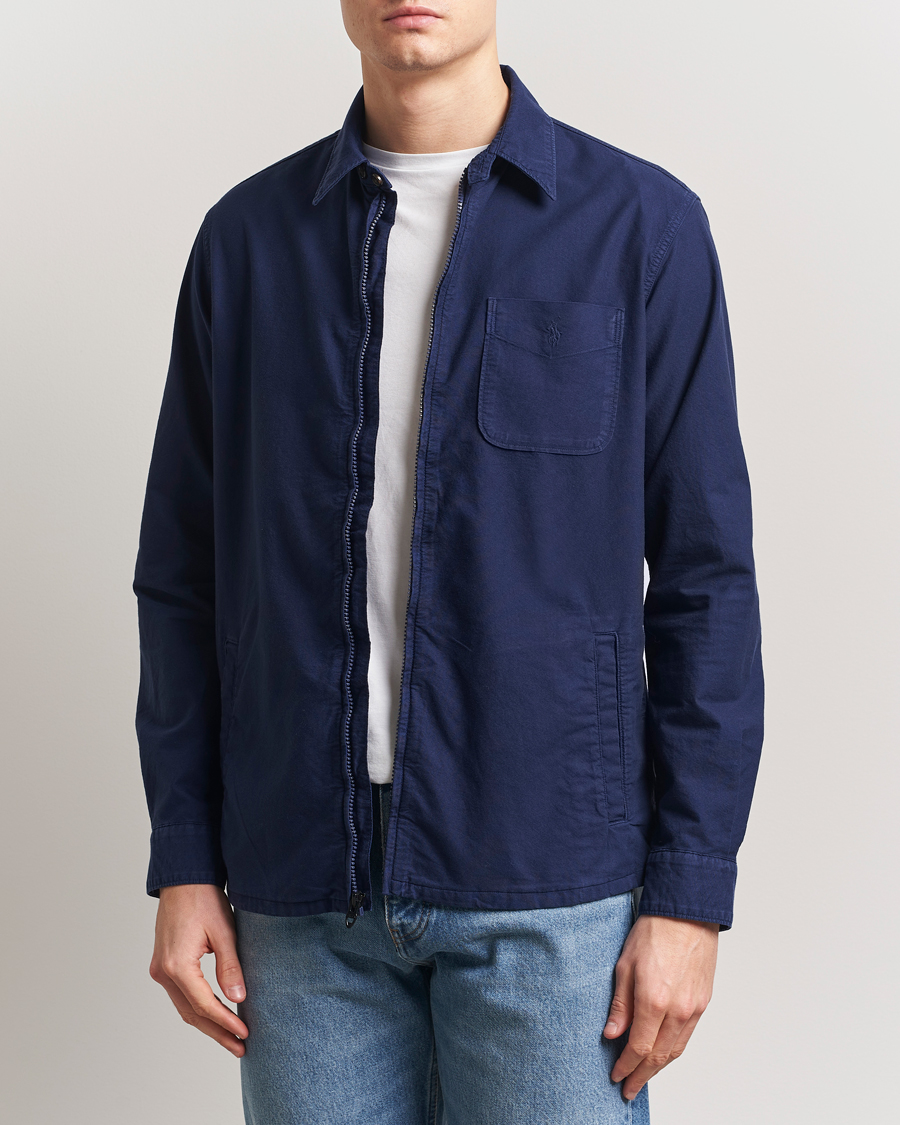 Men | Shirts | Polo Ralph Lauren | Full Zip Overshirt Newport Navy