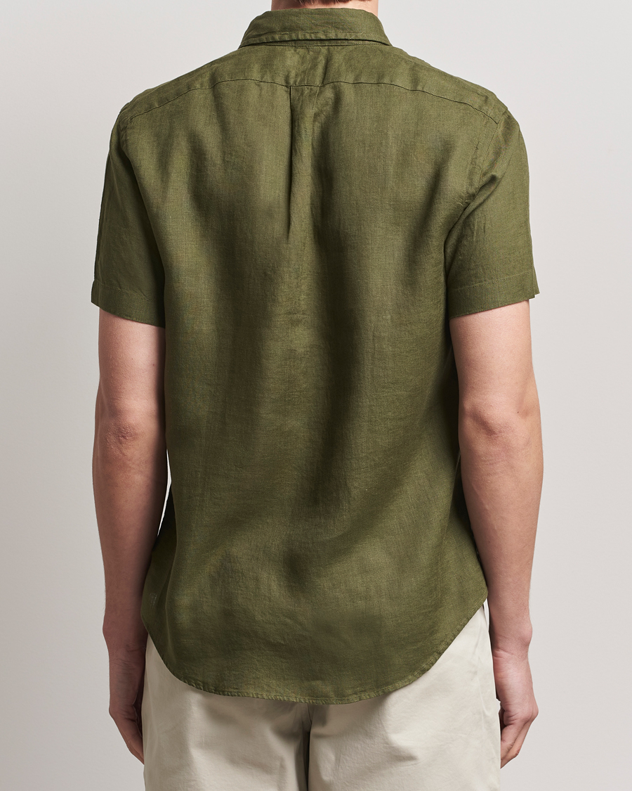 Men | Shirts | Polo Ralph Lauren | Short Sleeve Linen Shirt New Olive