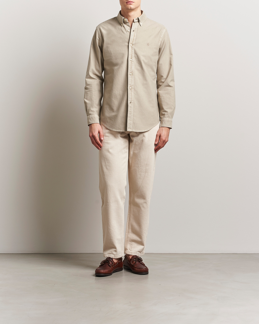 Men | Shirts | Polo Ralph Lauren | Custom Fit Dyed Oxford Shirt Olive