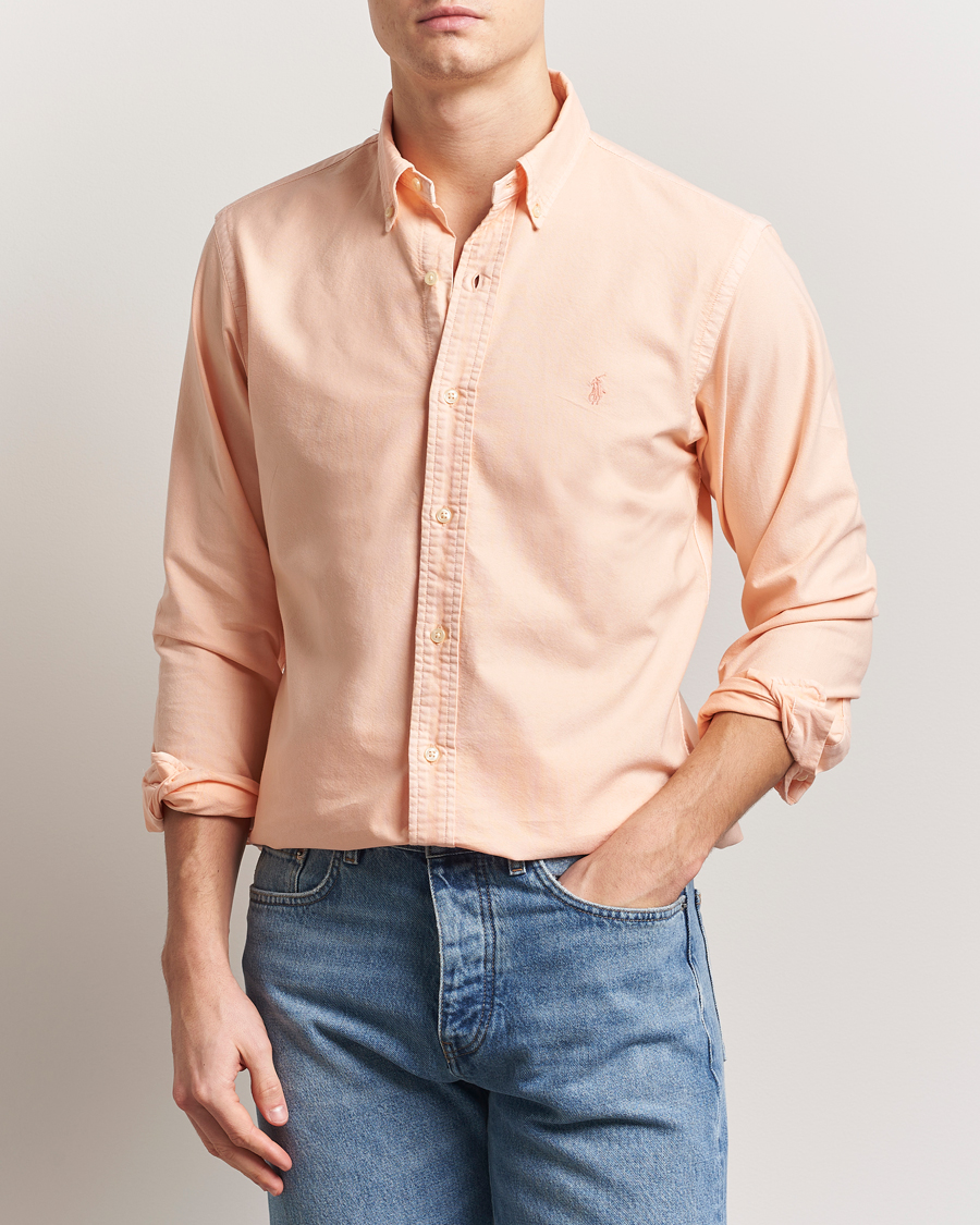 Men | Shirts | Polo Ralph Lauren | Custom Fit Dyed Oxford Shirt Amber
