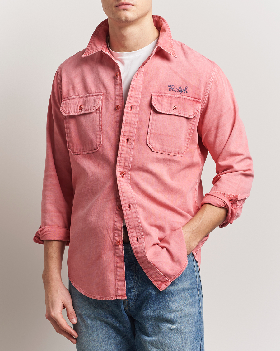 Men | Shirts | Polo Ralph Lauren | Garment Dyed Overshirt Nantucket Red