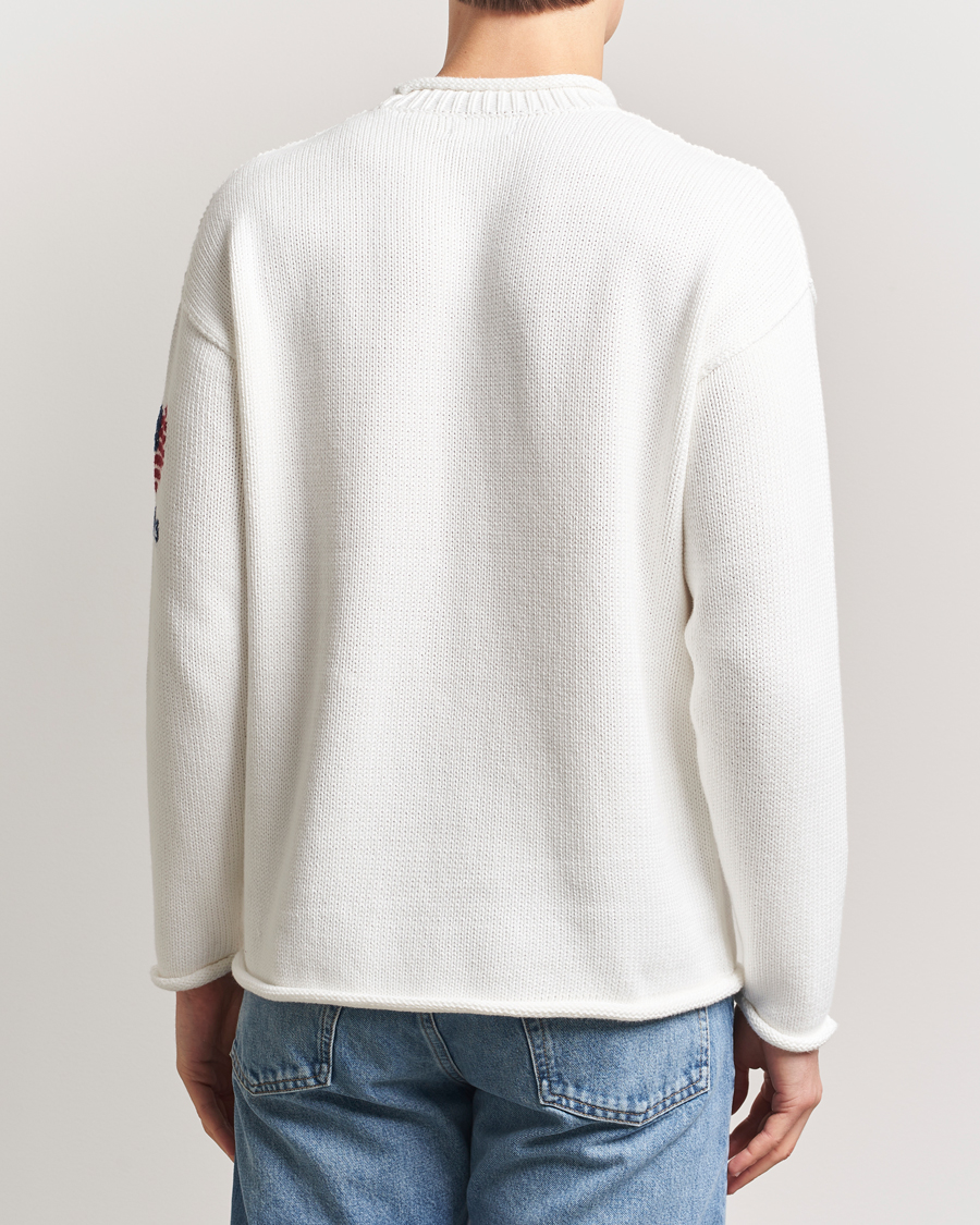 Men | Sweaters & Knitwear | Polo Ralph Lauren | Cotton Flag Sweater Deckwash White