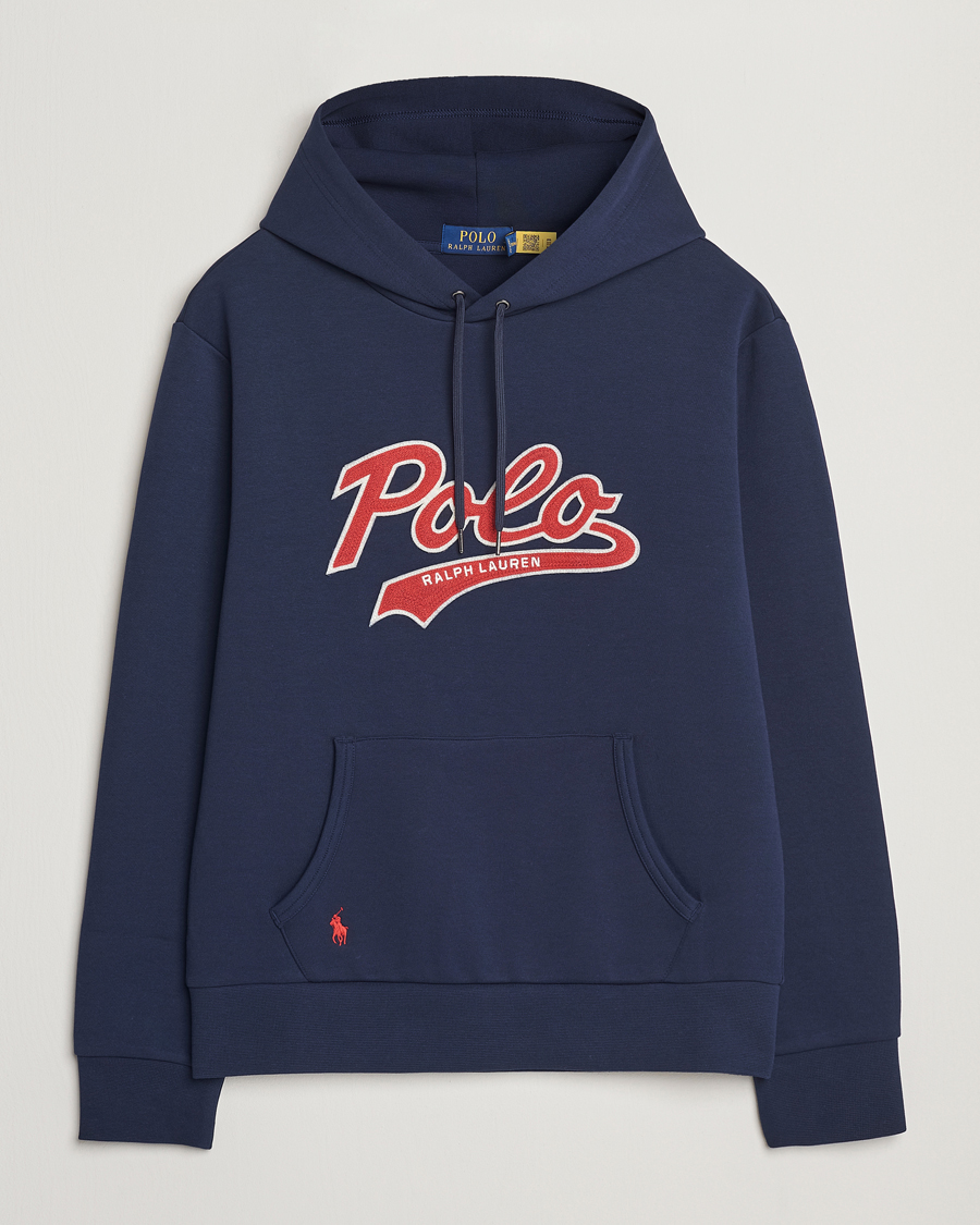 Men | Sweaters & Knitwear | Polo Ralph Lauren | Double Knit Hoodie Cruise Navy