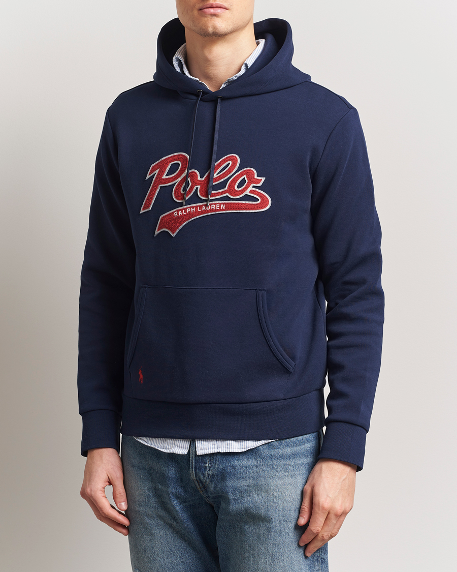 Men | Sweaters & Knitwear | Polo Ralph Lauren | Double Knit Hoodie Cruise Navy