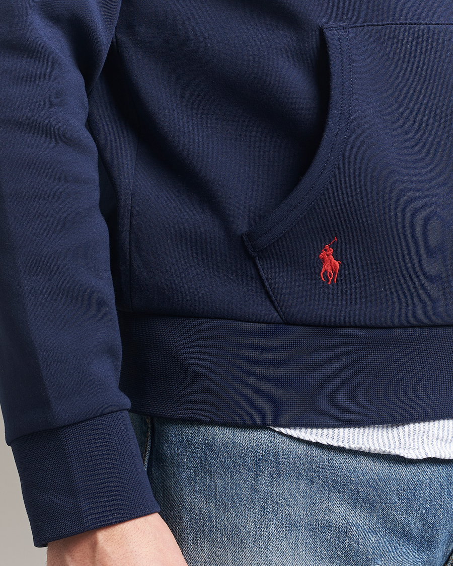 Men | Sweaters & Knitwear | Polo Ralph Lauren | Double Knit Hoodie Cruise Navy