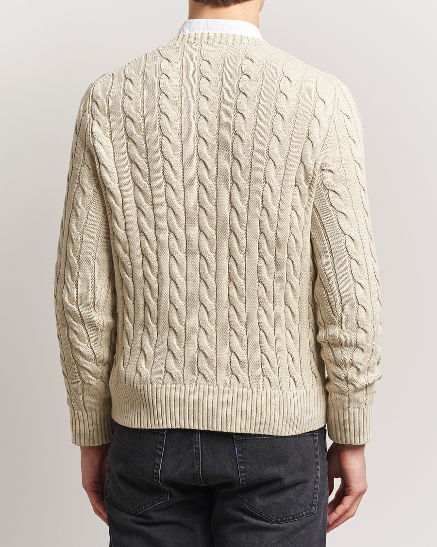 Men | Sweaters & Knitwear | Polo Ralph Lauren | Cotton Cable Pullover Natural