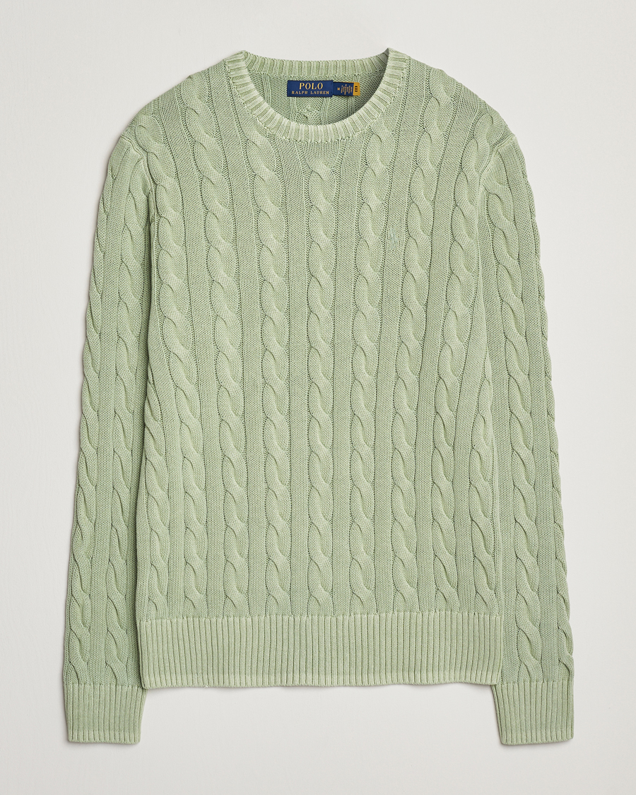 Men | Sweaters & Knitwear | Polo Ralph Lauren | Cotton Cable Pullover Greenstone