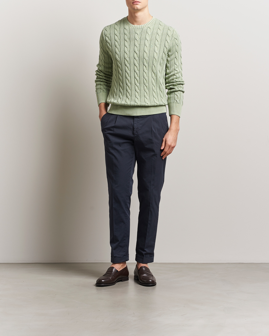 Men | Sweaters & Knitwear | Polo Ralph Lauren | Cotton Cable Pullover Greenstone