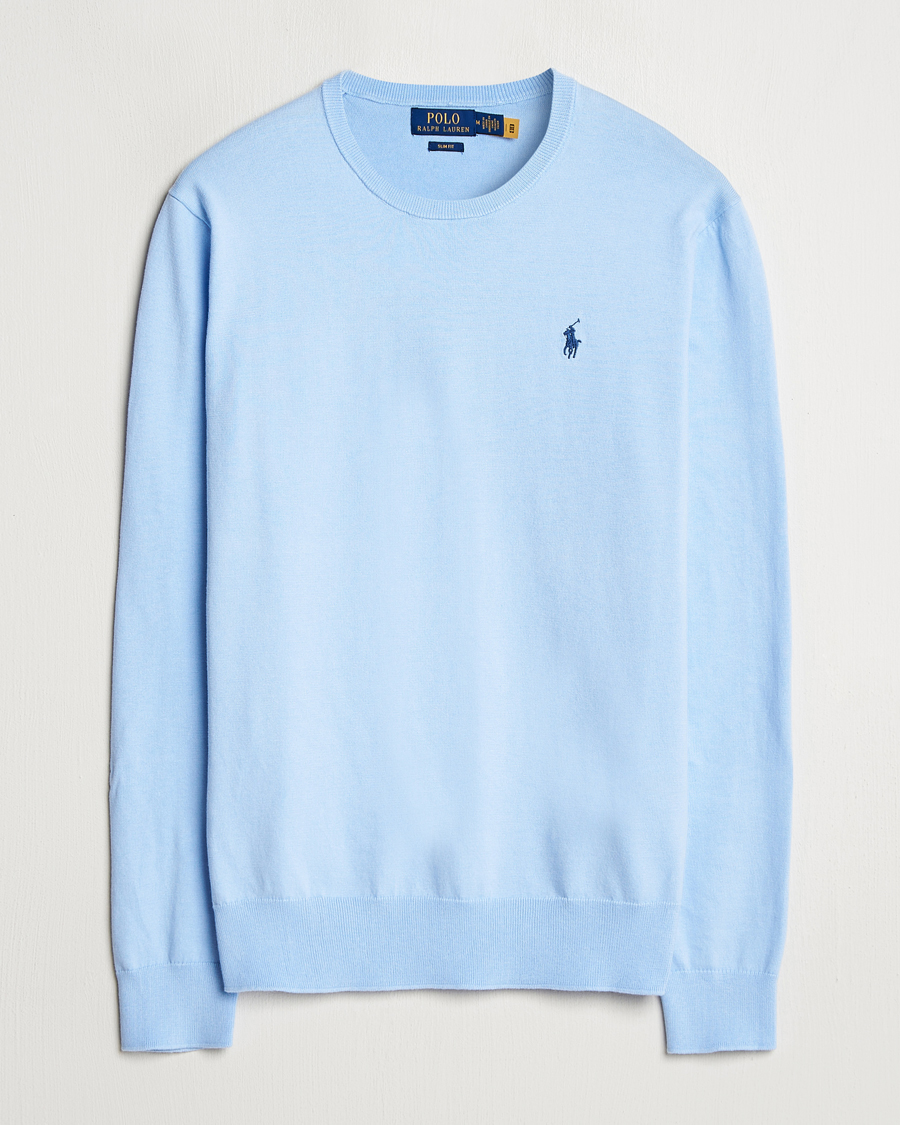 Men | Sweaters & Knitwear | Polo Ralph Lauren | Cotton Crew Neck Sweater Office Blue