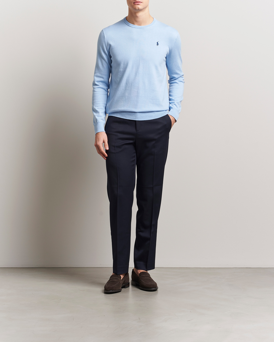 Men | Sweaters & Knitwear | Polo Ralph Lauren | Cotton Crew Neck Sweater Office Blue