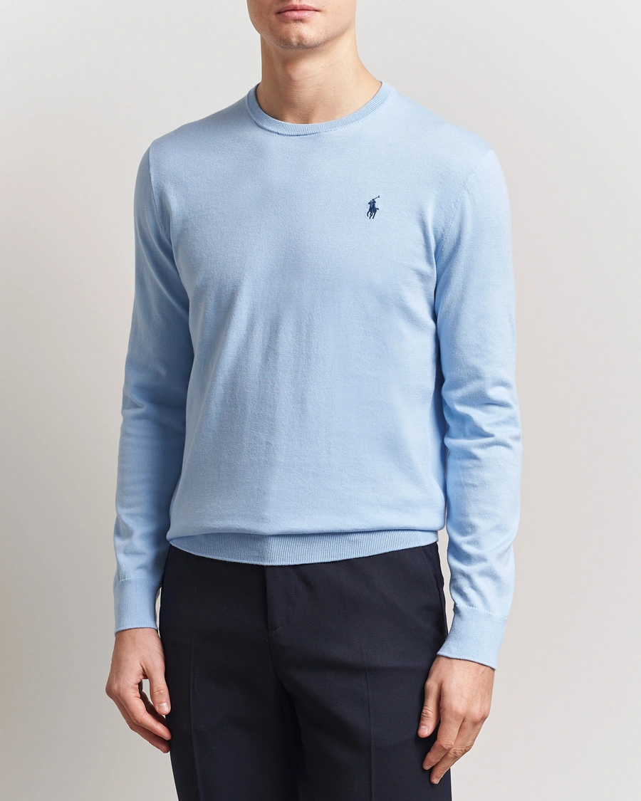 Men | Sweaters & Knitwear | Polo Ralph Lauren | Cotton Crew Neck Sweater Office Blue