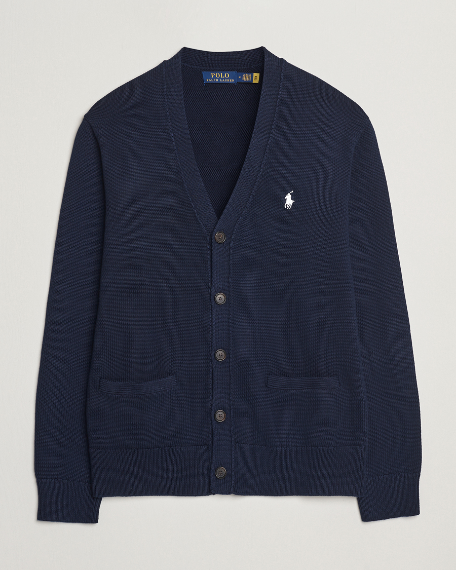 Men | Sweaters & Knitwear | Polo Ralph Lauren | Cotton Cardigan Hunter Navy