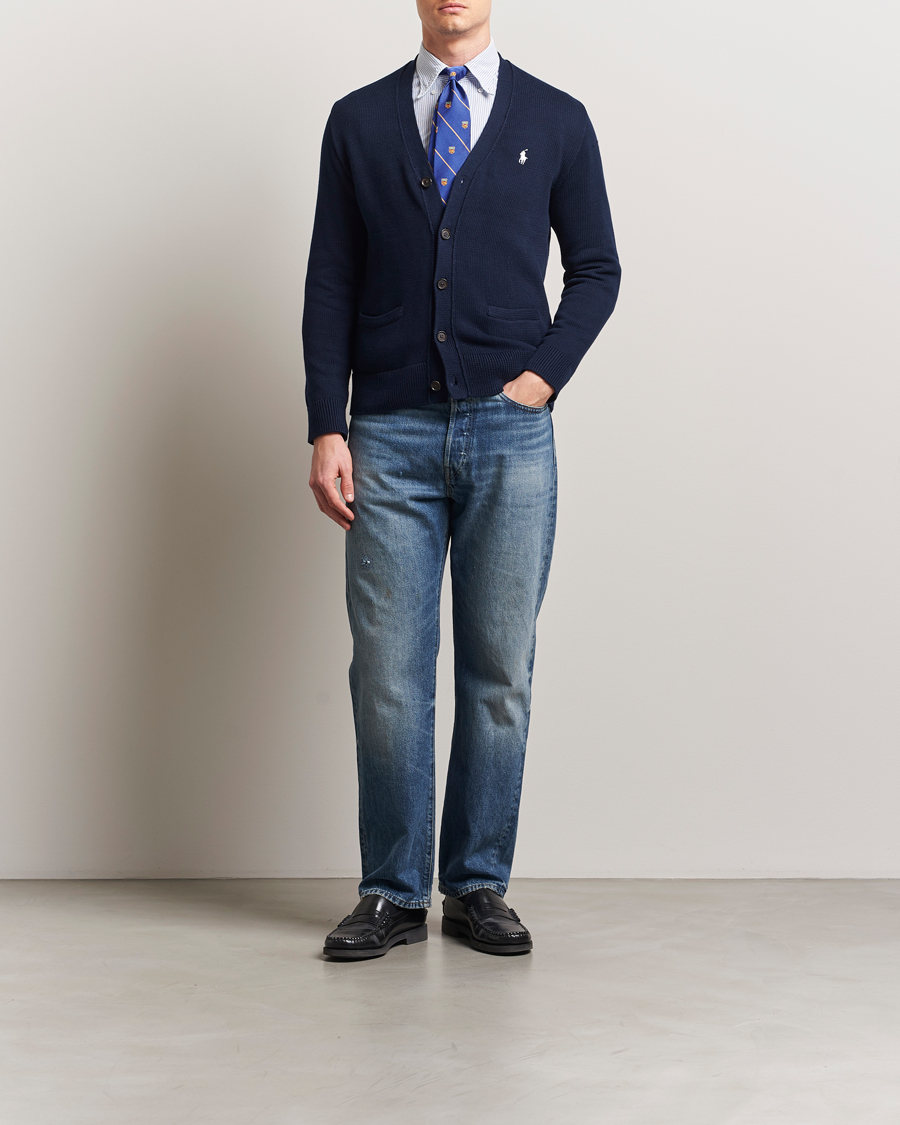 Men | Sweaters & Knitwear | Polo Ralph Lauren | Cotton Cardigan Hunter Navy