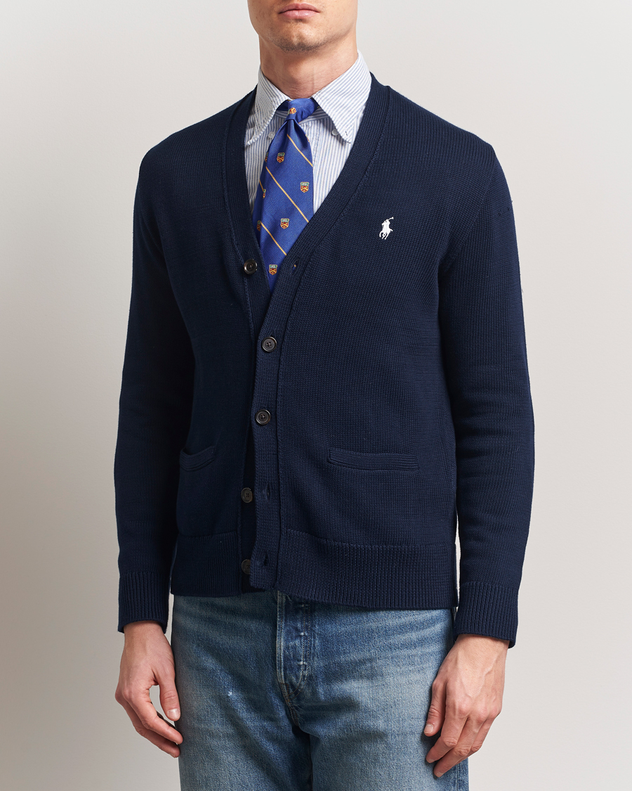 Men | Sweaters & Knitwear | Polo Ralph Lauren | Cotton Cardigan Hunter Navy
