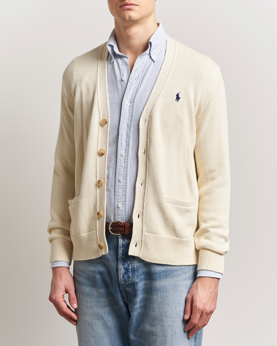 Men | Sweaters & Knitwear | Polo Ralph Lauren | Cotton Cardigan Andover Cream