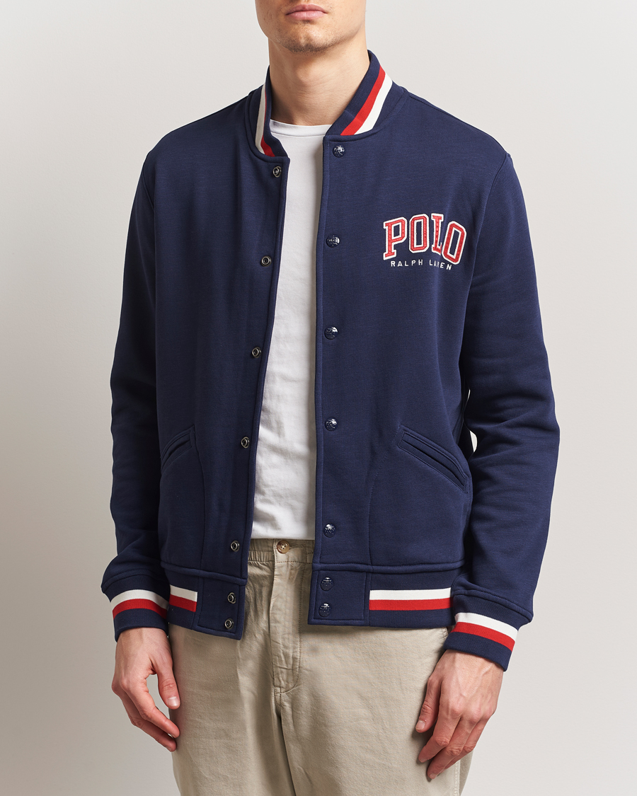 Men | Sweaters & Knitwear | Polo Ralph Lauren | Bomber Vintage Fleece Sweater Cruise Navy