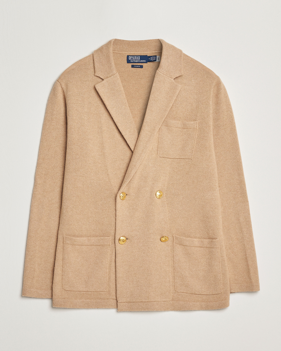 Men | Sweaters & Knitwear | Polo Ralph Lauren | Double Breasted Cashmere Cardigan Dune Melange