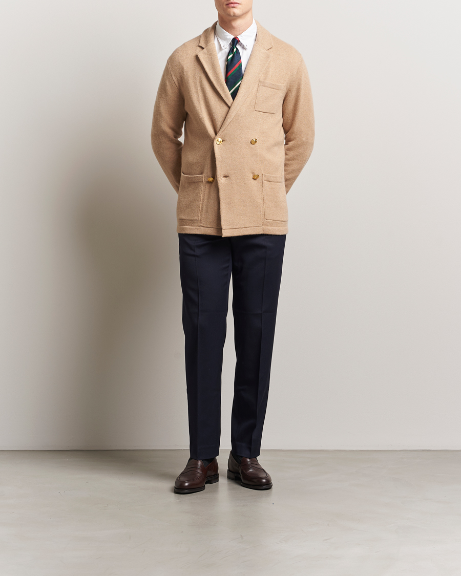 Men | Sweaters & Knitwear | Polo Ralph Lauren | Double Breasted Cashmere Cardigan Dune Melange