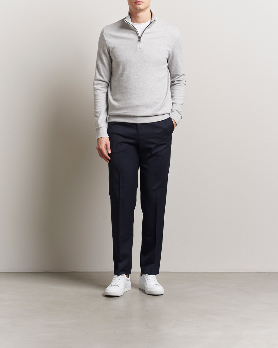 Men | Sweaters & Knitwear | Polo Ralph Lauren | Luxury Texture Half Zip Spring Heather