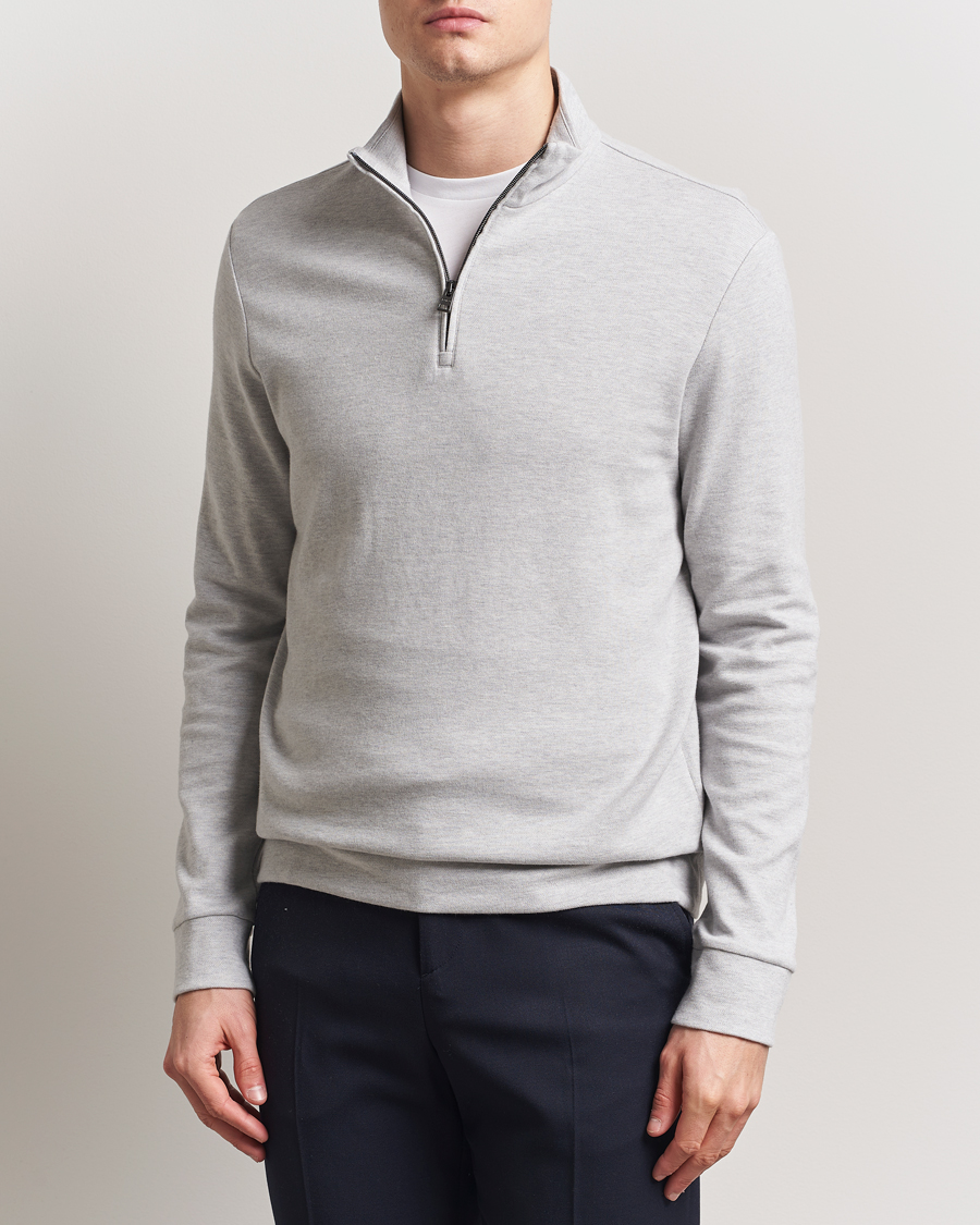 Men | Sweaters & Knitwear | Polo Ralph Lauren | Luxury Texture Half Zip Spring Heather
