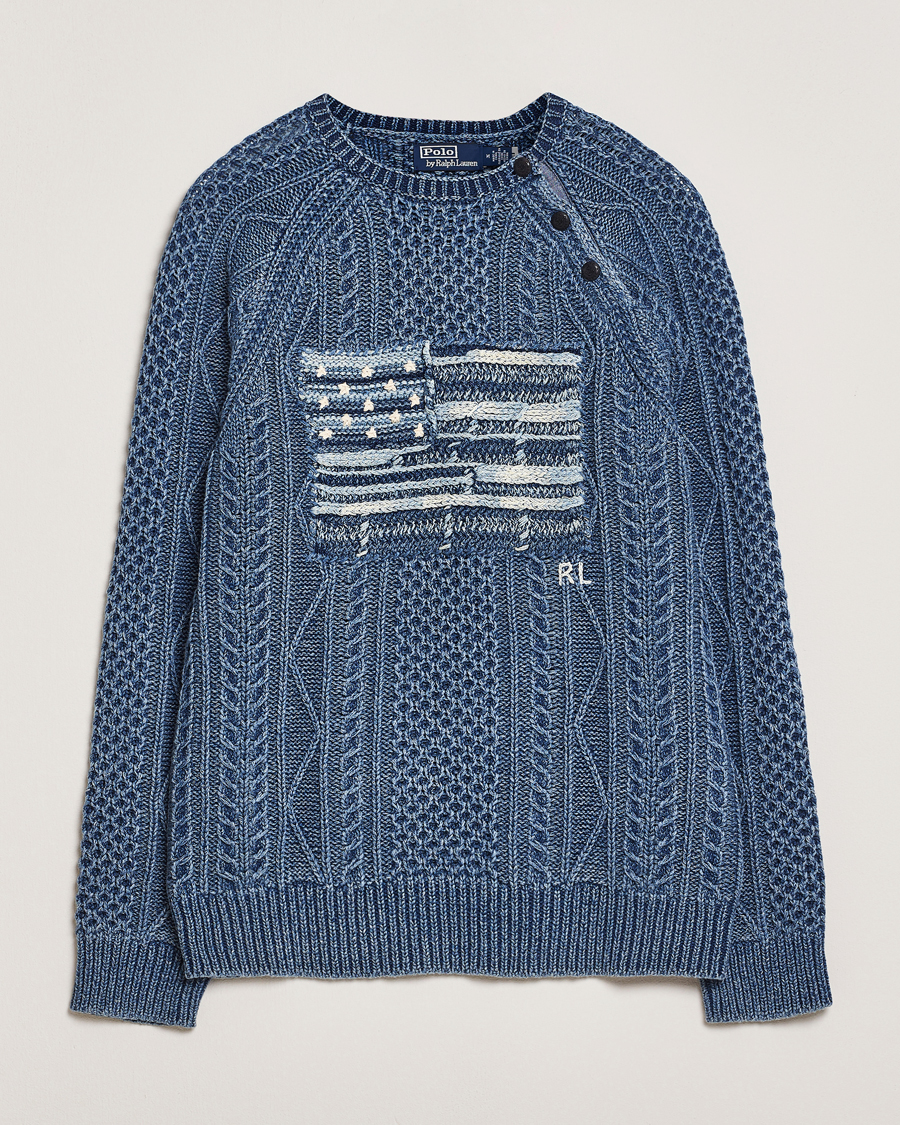 Men | Sweaters & Knitwear | Polo Ralph Lauren | Knitted Flag Sweater Indigo