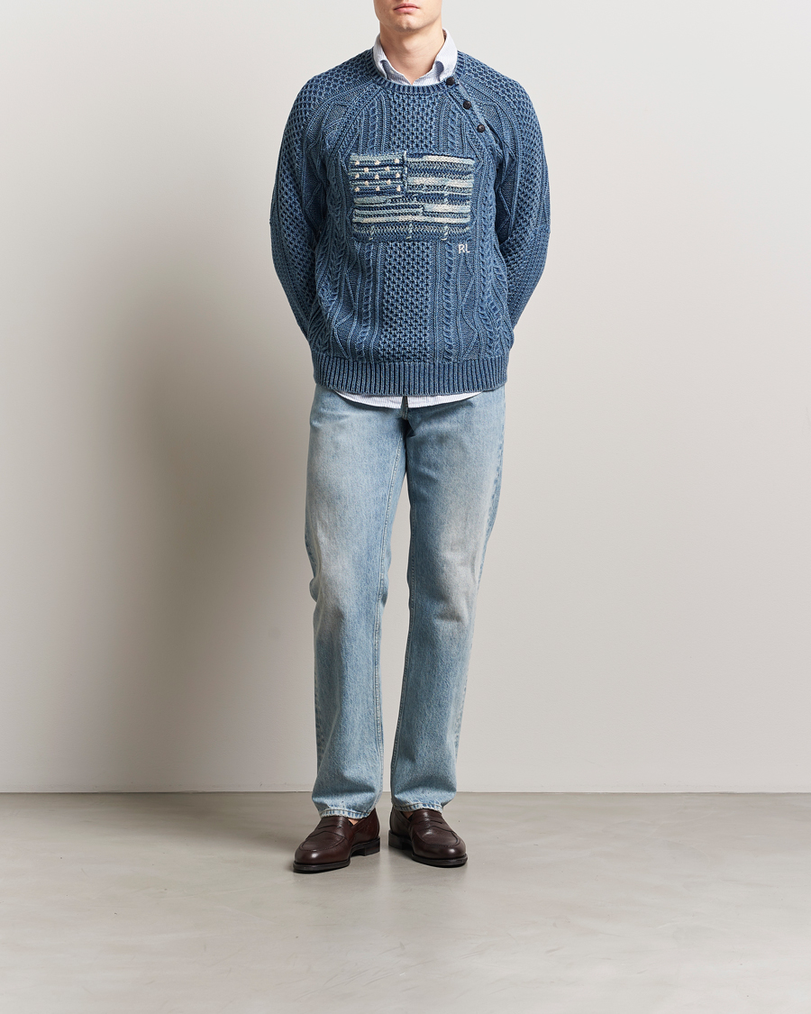 Men | Sweaters & Knitwear | Polo Ralph Lauren | Knitted Flag Sweater Indigo