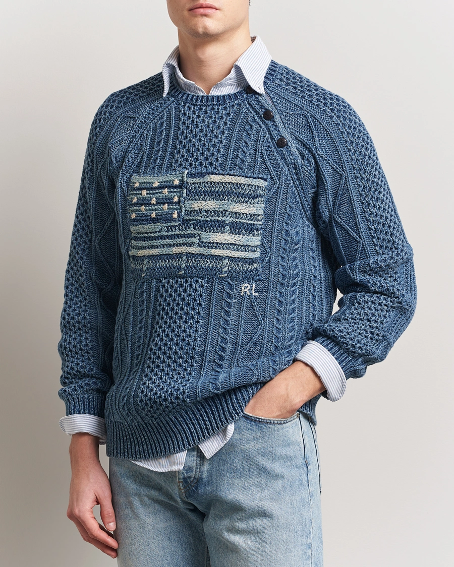 Men | Sweaters & Knitwear | Polo Ralph Lauren | Knitted Flag Sweater Indigo