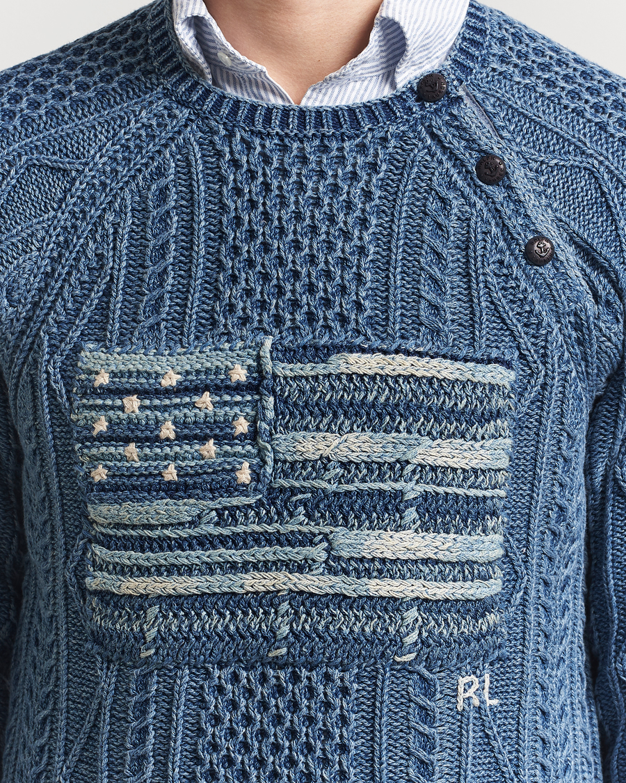 Men | Sweaters & Knitwear | Polo Ralph Lauren | Knitted Flag Sweater Indigo
