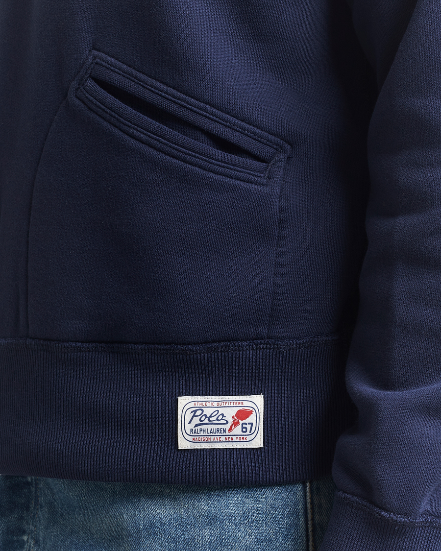 Men | Sweaters & Knitwear | Polo Ralph Lauren | Printed Fleece Half Zip Sweater Cruise Navy