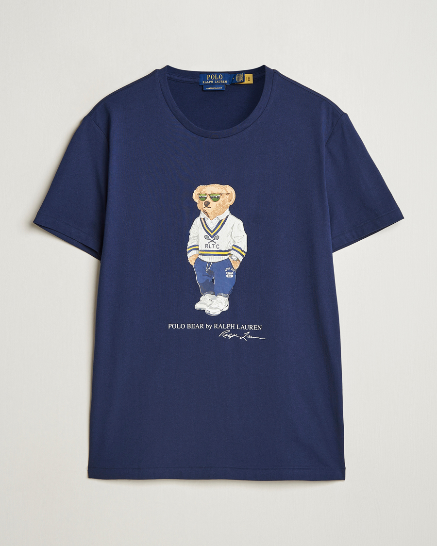 Men | T-Shirts | Polo Ralph Lauren | Denim Bear Crew Neck T-Shirt Newport Navy