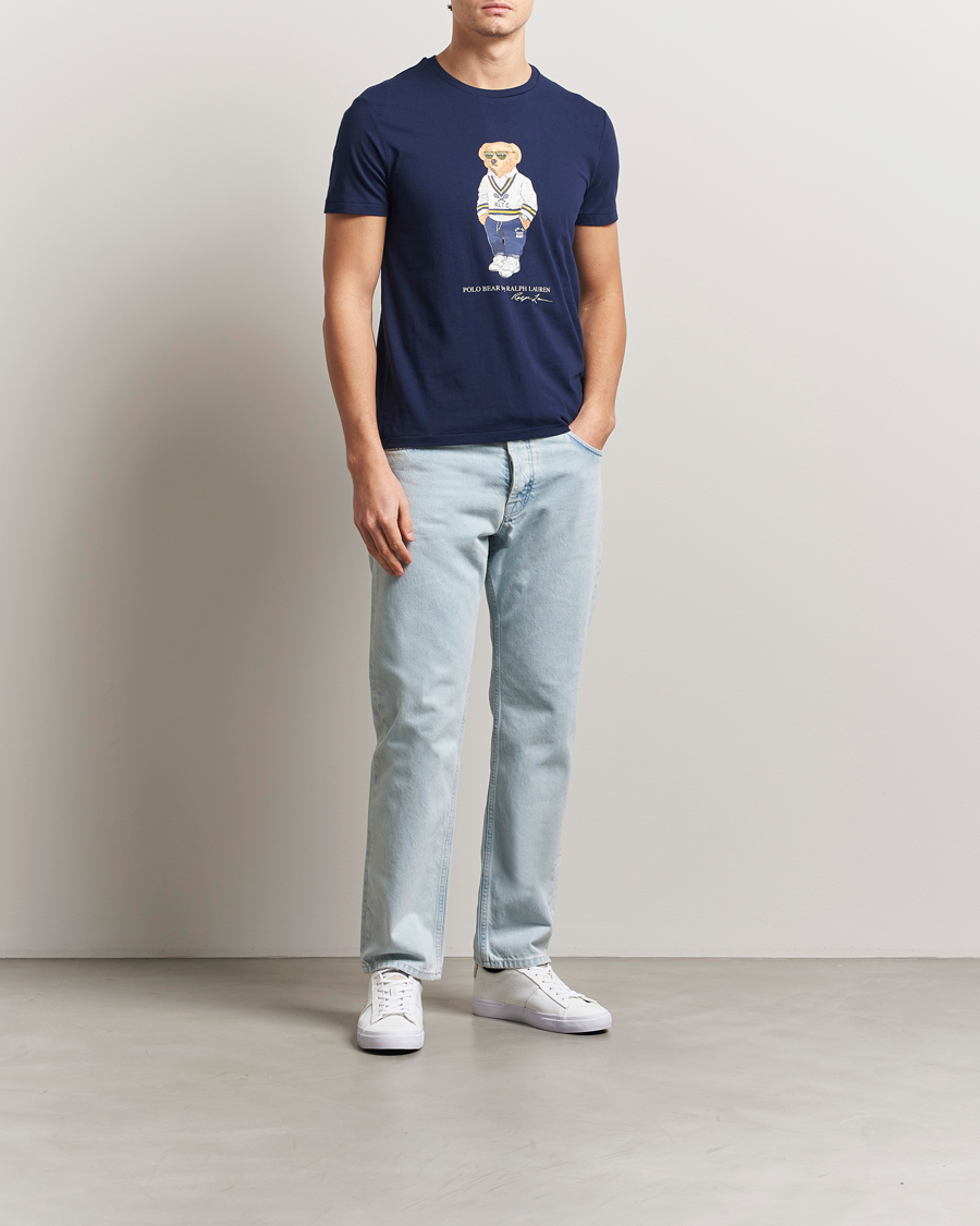 Men | T-Shirts | Polo Ralph Lauren | Denim Bear Crew Neck T-Shirt Newport Navy