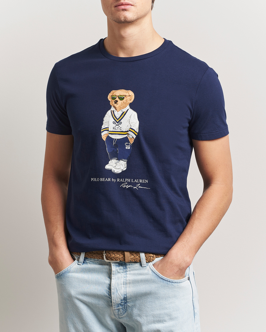 Men | T-Shirts | Polo Ralph Lauren | Denim Bear Crew Neck T-Shirt Newport Navy
