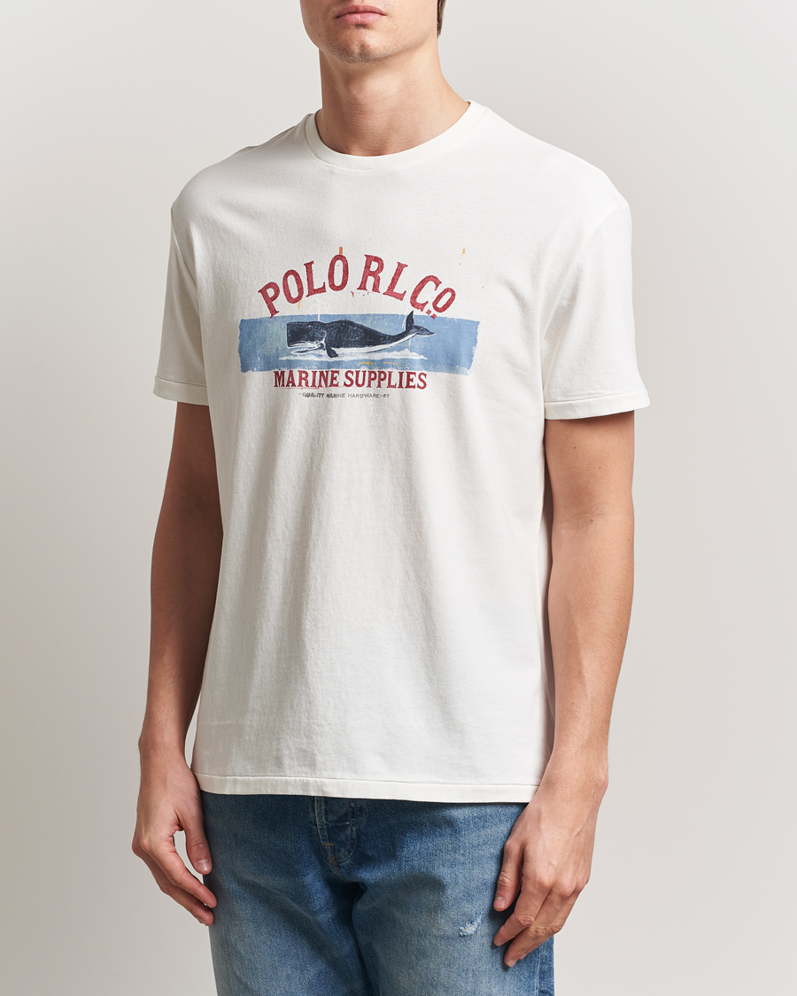 Men | T-Shirts | Polo Ralph Lauren | Printed Crew Neck T-Shirt Deckwash White