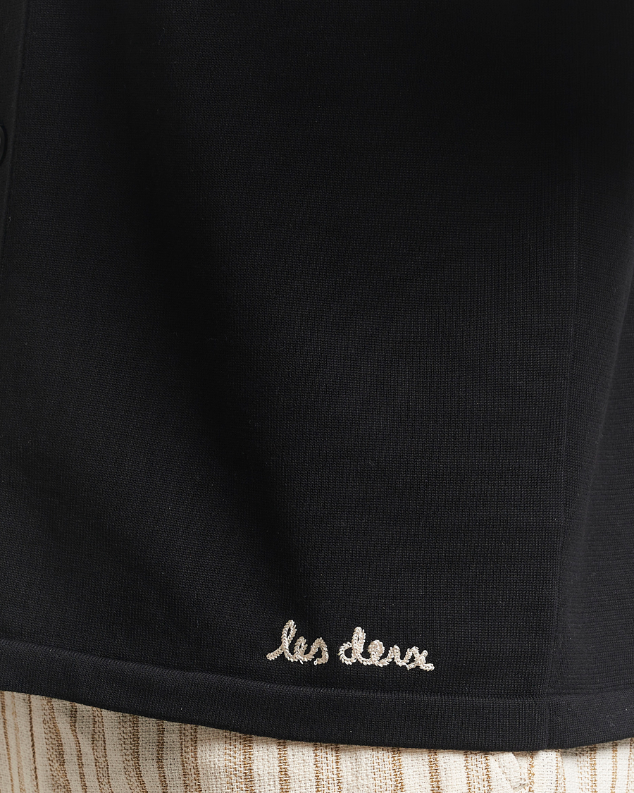 Men | Shirts | LES DEUX | Geoffery Short Sleeve Knitted Shirt Black
