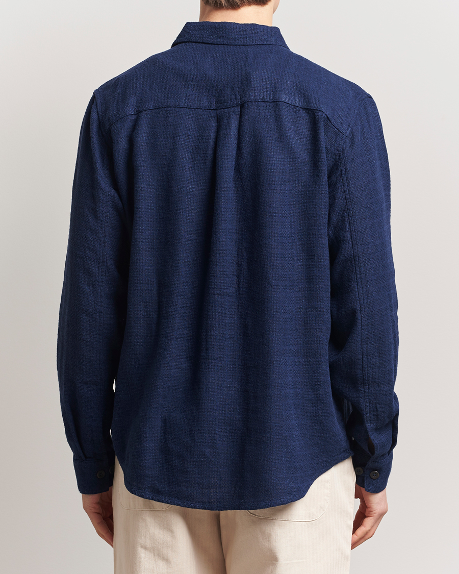 Men | Shirts | LES DEUX | Hamilton Viscose/Linen Overshirt Navy