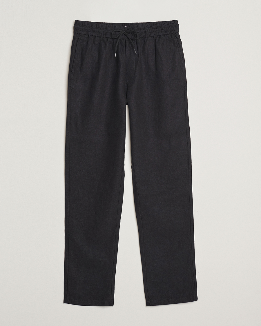 Men | Trousers | LES DEUX | Patrick Linen Pants Black