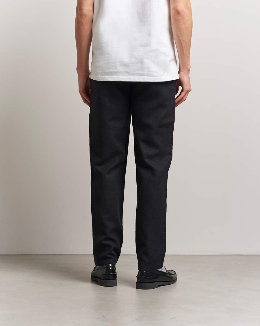 Men | Trousers | LES DEUX | Patrick Linen Pants Black
