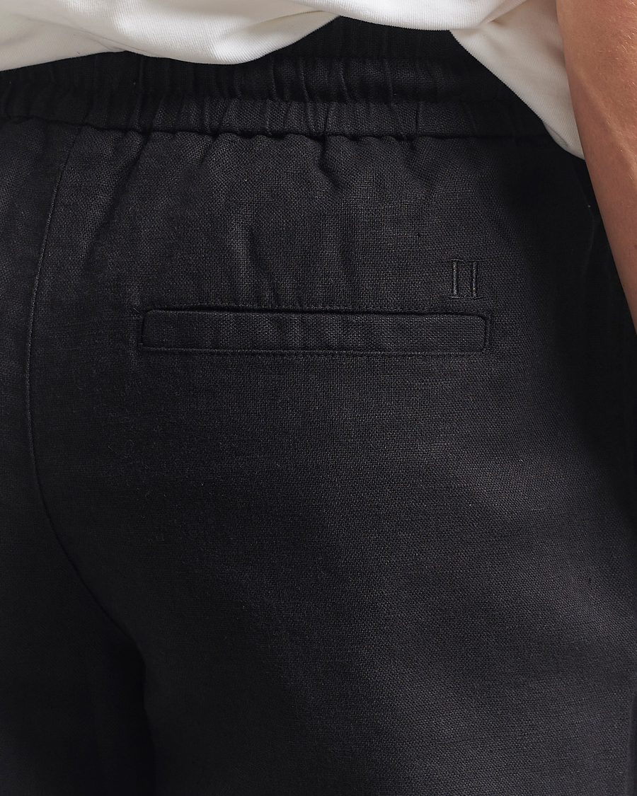 Men | Trousers | LES DEUX | Patrick Linen Pants Black