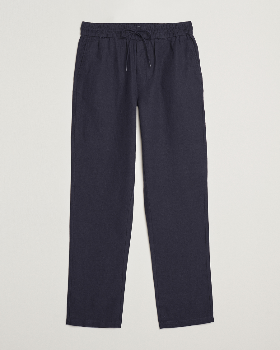 Men | Trousers | LES DEUX | Patrick Linen Pants Navy