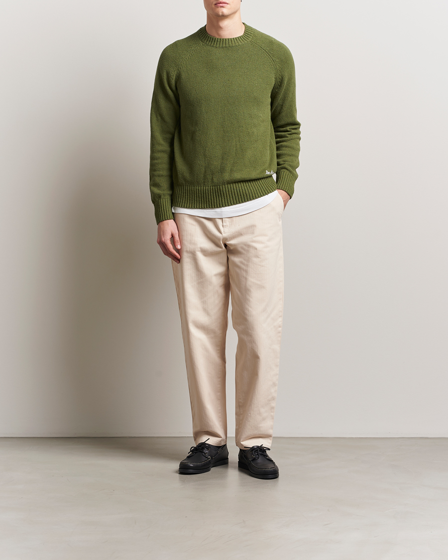 Men | Sweaters & Knitwear | LES DEUX | Brad Knitted Roundneck Chive Green