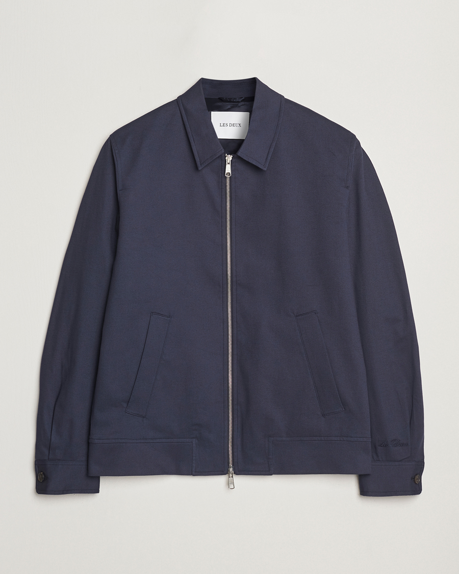 Men | Coats & Jackets | LES DEUX | Como Cotton Coach Jacket Navy