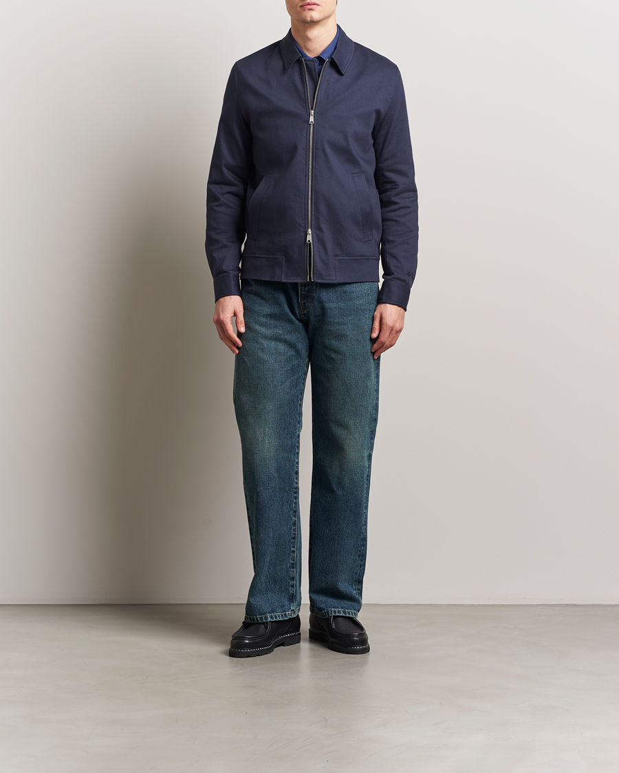 Men | Coats & Jackets | LES DEUX | Como Cotton Coach Jacket Navy