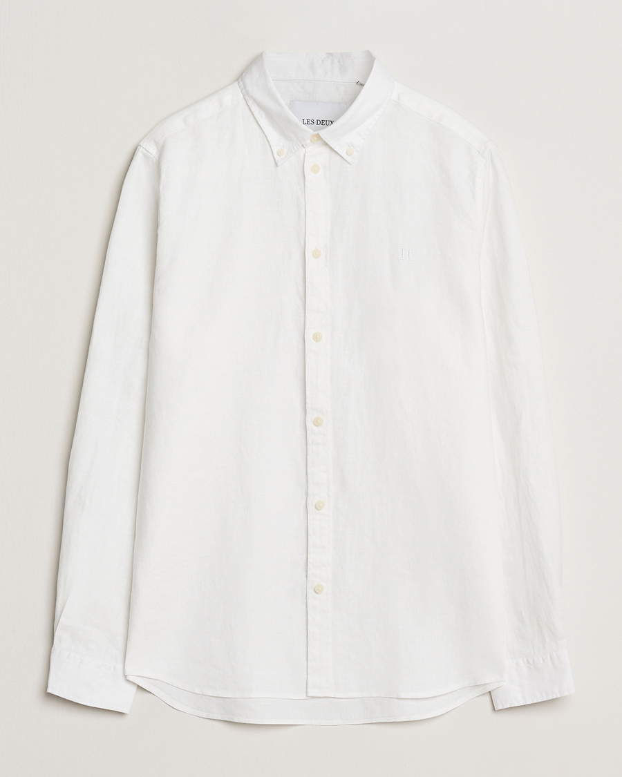 Men | Shirts | LES DEUX | Kristian Linen Shirt White