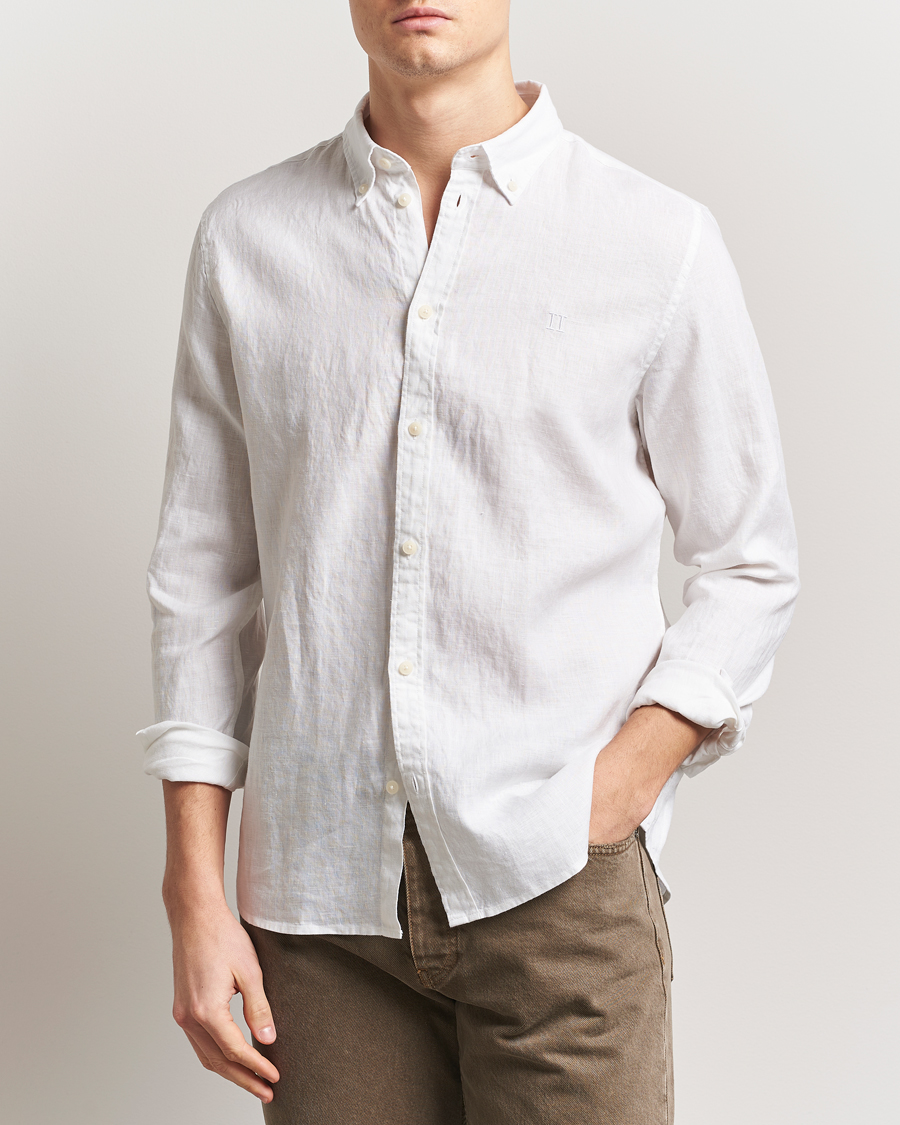 Men | Shirts | LES DEUX | Kristian Linen Shirt White