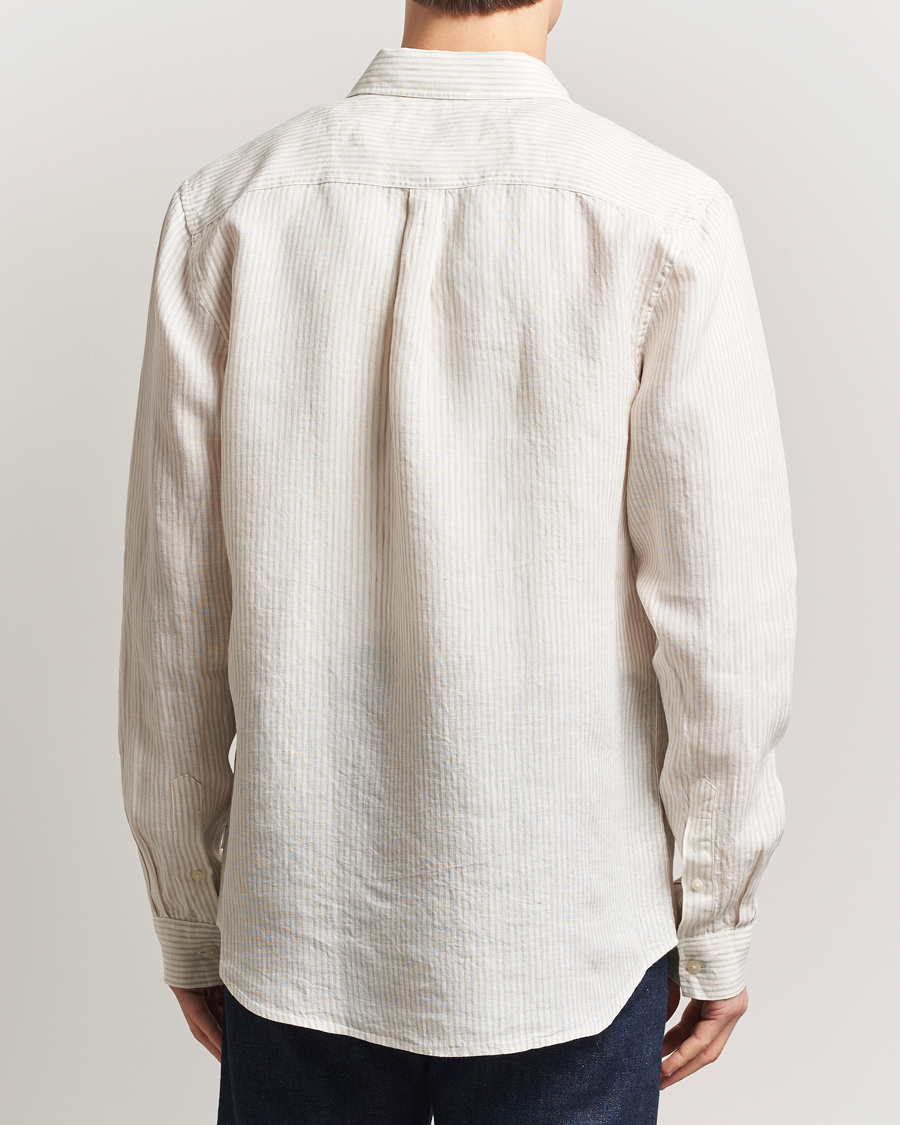 Men | Shirts | LES DEUX | Kristian Linen Shirt Ivory/Walnut