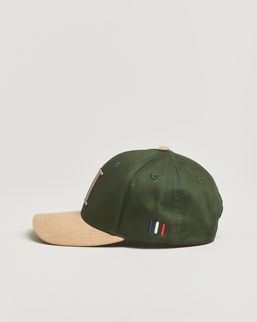 Men | Hats & Caps | LES DEUX | Baseball Cap Contrast Suede II Dark Chive Green