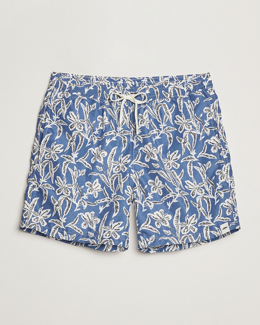 Men | Swimwear | Altea | Printed Swim Shorts Blue