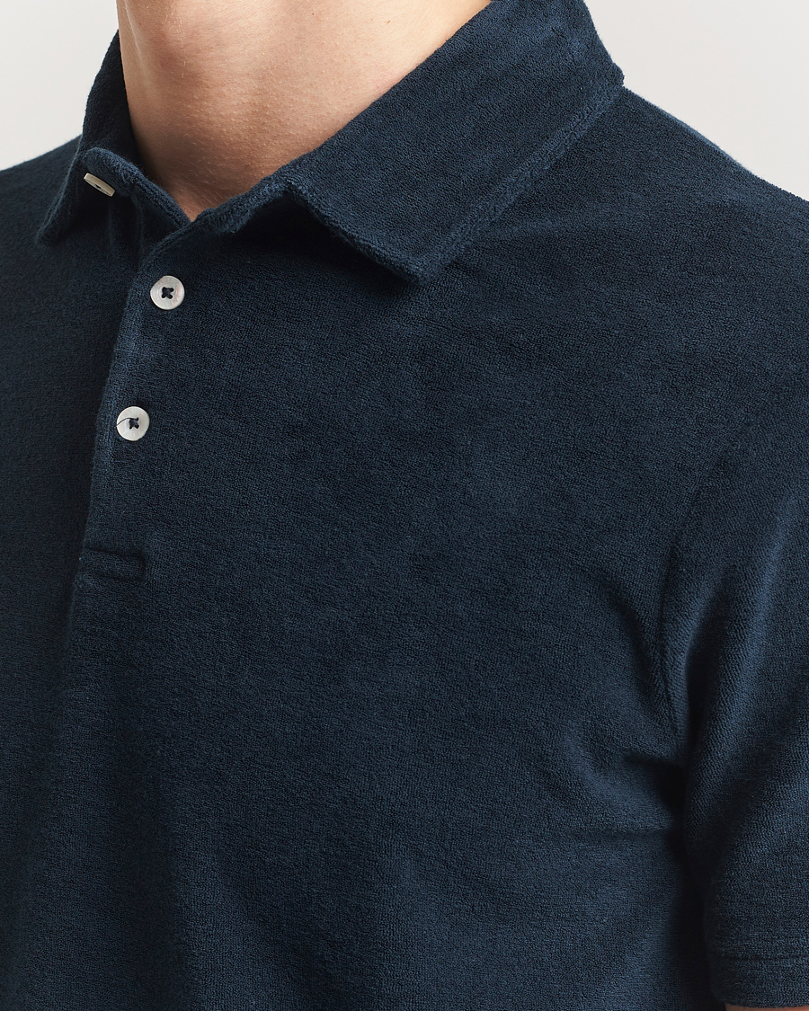 Men | Polo Shirts | Altea | Terry Cotton Polo Navy