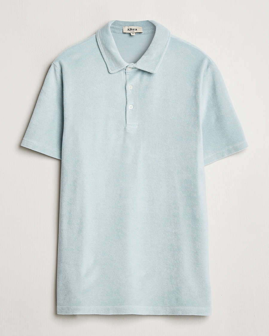 Men | Polo Shirts | Altea | Terry Cotton Polo Teal