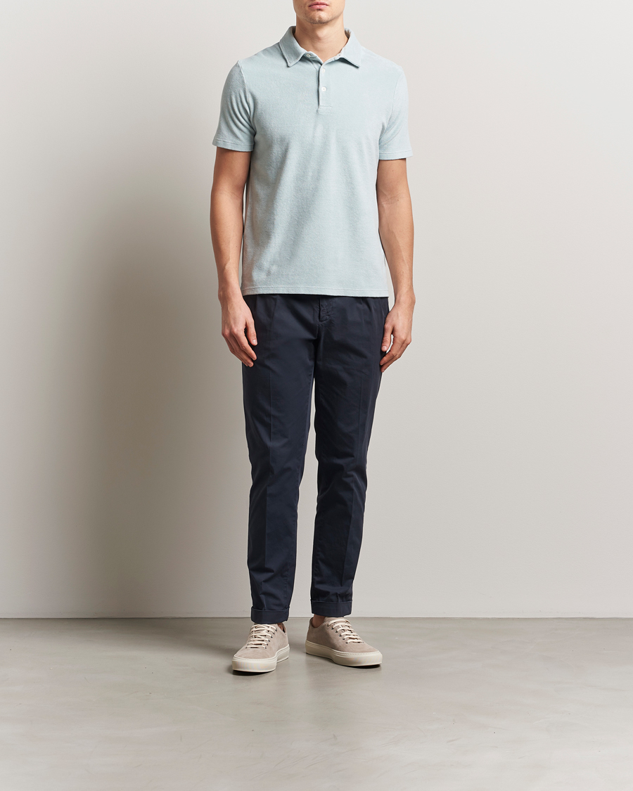 Men | Polo Shirts | Altea | Terry Cotton Polo Teal